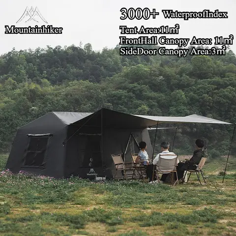 에어텐트 마운틴하이커 아웃도어 5-8인용 대형 에어 텐트 핸드 에어 펌프 방수 및 자외선 차단 캠핑 텐트 여행용