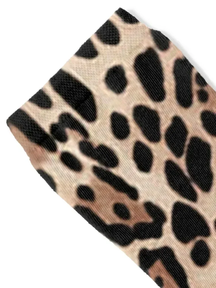 Leopard Animal Wildlife Pattern Print Socks hiking professional running luxury Luxury Woman Socks Men's