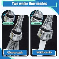 1Set Booster Nozzle Extender 360 Degree Faucet Water Saver Universal Rotating Bubbler Bathroom Kitchen Tools Dual Mode