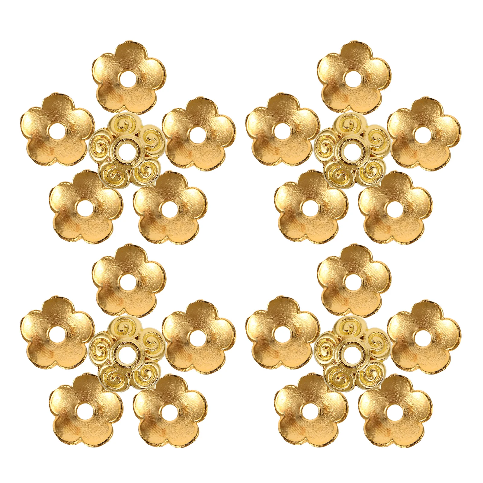 

100pcs Ancient Style Hairpin Accessories Durable Alloy Floral Spacer Beads Fashionable Jewelry Making Supplies Wedding Party