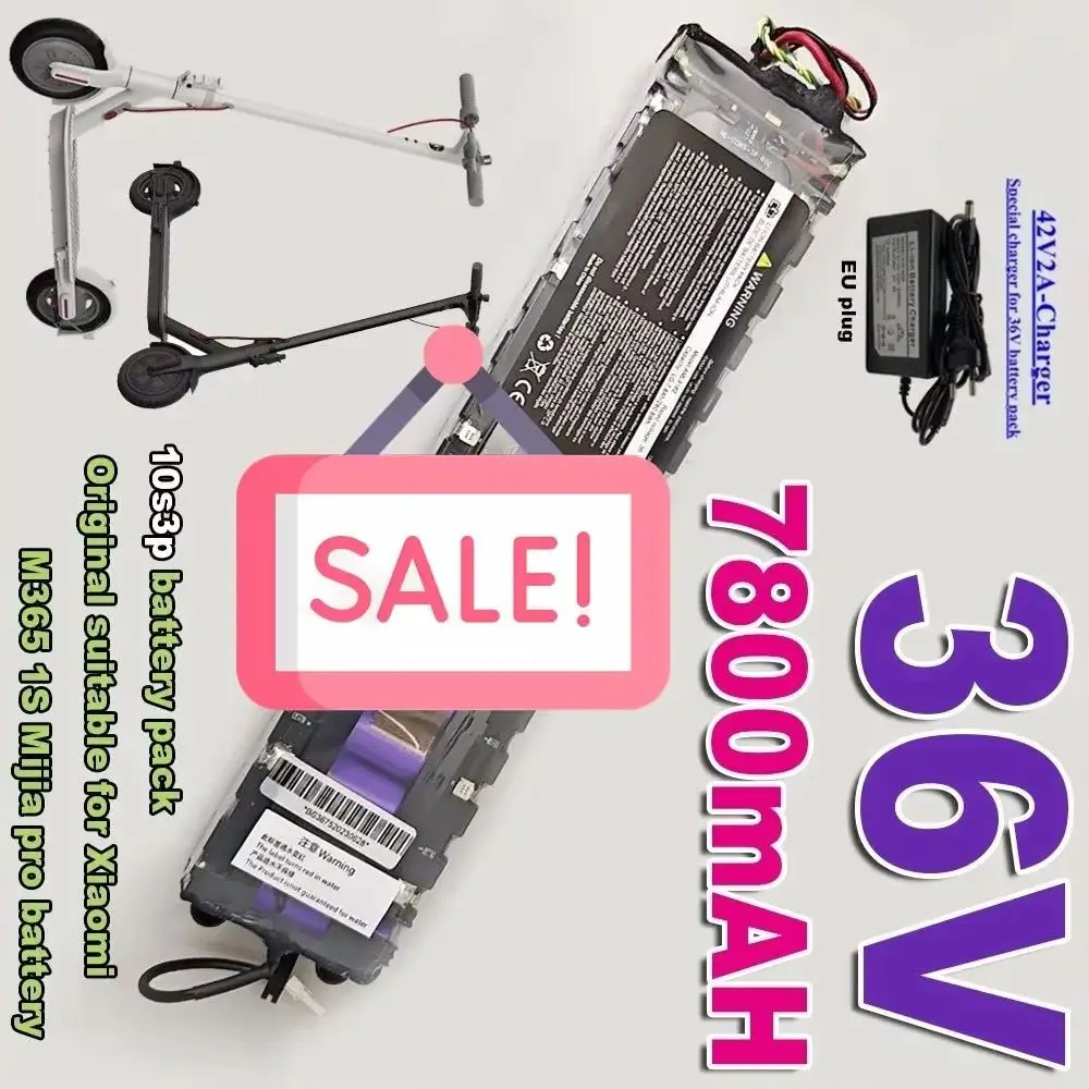 

Original 36V 7800mAh Li-ion Battery Pack for Xiaomi M365/M356 pro Electric Scooter Special High Capacity Replacement Charger