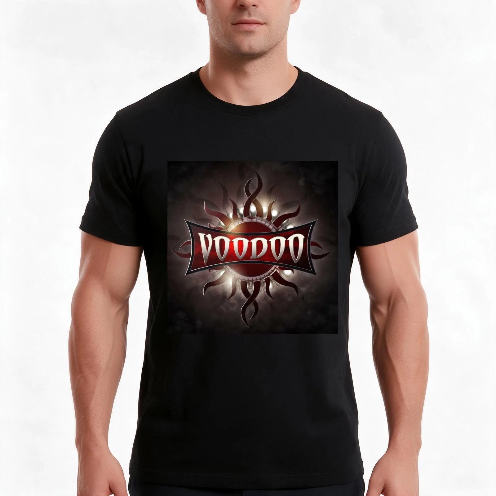 Voodoo T-Shirt Summer Casual Cotton Tee Oversized Streetwear Tops Vintage Graphic Print Loose Fit Short Sleeve 100% Cotton