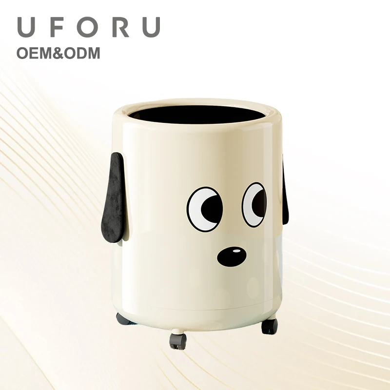 

Мусорное ведро Uforu Cute Dog на колесах, большой контейнер для отходов с внутренним ведром, 360° ° Мусорный контейнер на колесах