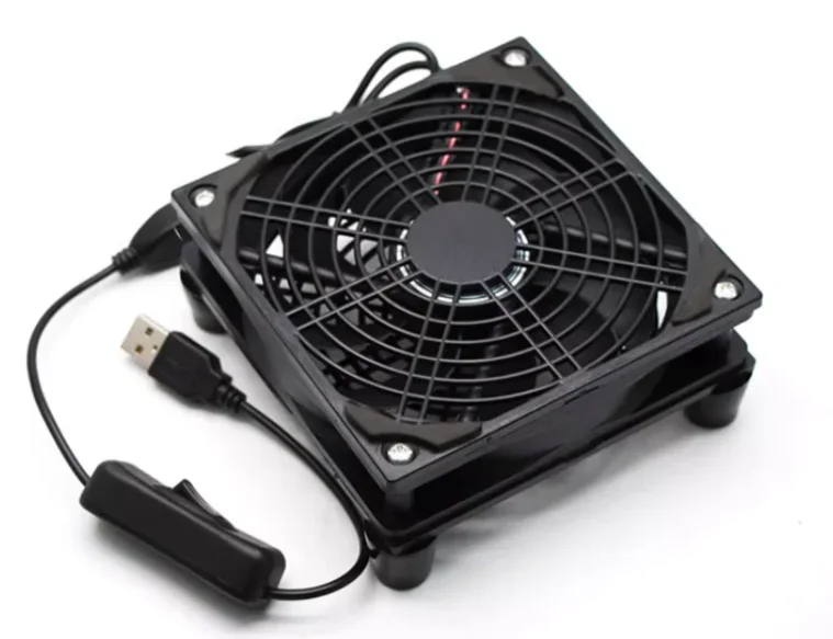 120x120x25mm Cicha duża objętość powietrza podwójna kula 5V wentylator routera modem optyczny dekoder wzmacniacz laptop radiator USB