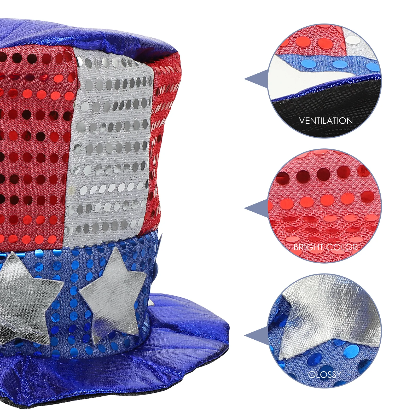 

American Flag Hat Patriotic Independence Day Classic Uncle Sam Hat Festival Party Headwear Usa National Day Decor
