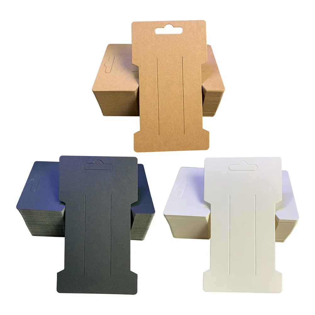 300Sheets Professional Hair Clip Card Display Set for Hair Ties Hairpins Headbands Jewelry DIY Craft Packaging Kraft Paper