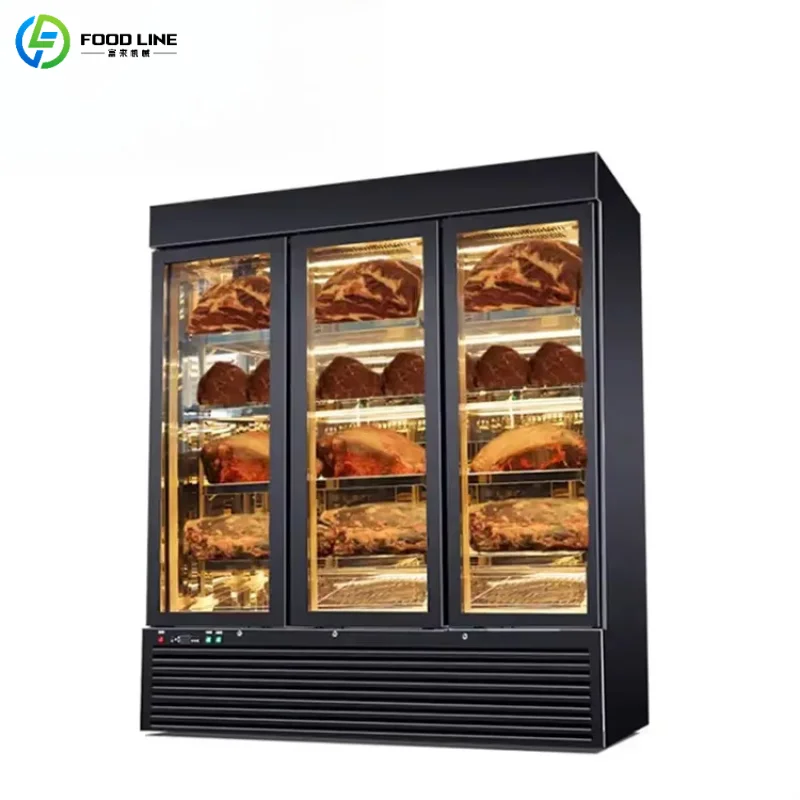 Customized Dry Aging Refrigerator Commercial Kitchen Air Circulation Anti Bacterial Stainless Steel Beef Dry Aging Cabinet