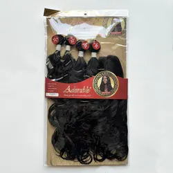 Adorable Synthetic Hair extensions SPLENDOUR 4PC French Curl Packet Bundles With 2*4 T Part Hand Made Curly Lace Closure