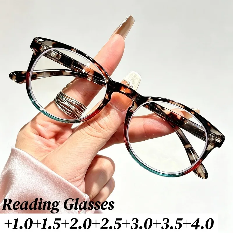 

Color Blocking Tofu Pudding Presbyopia Glasses Fashionable Anti Blue Light Farsighted Glasses Spring Foot Ladies Reading Glasses