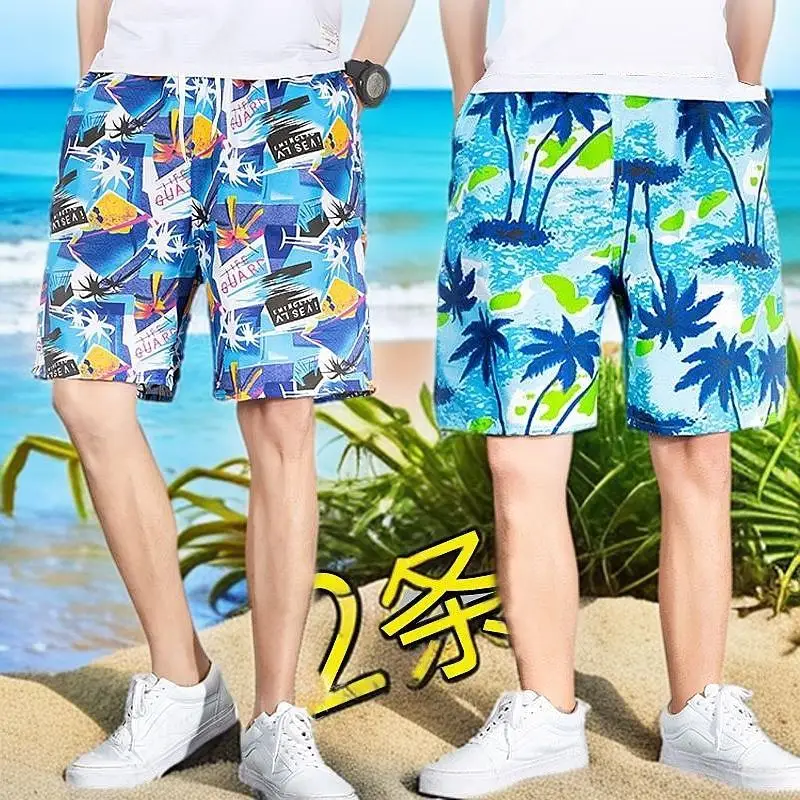 

Мужские летние пляжные шорты до колена, спортивные, быстросохнущие, повседневные, свободного кроя, молодежный стиль, для отдыха