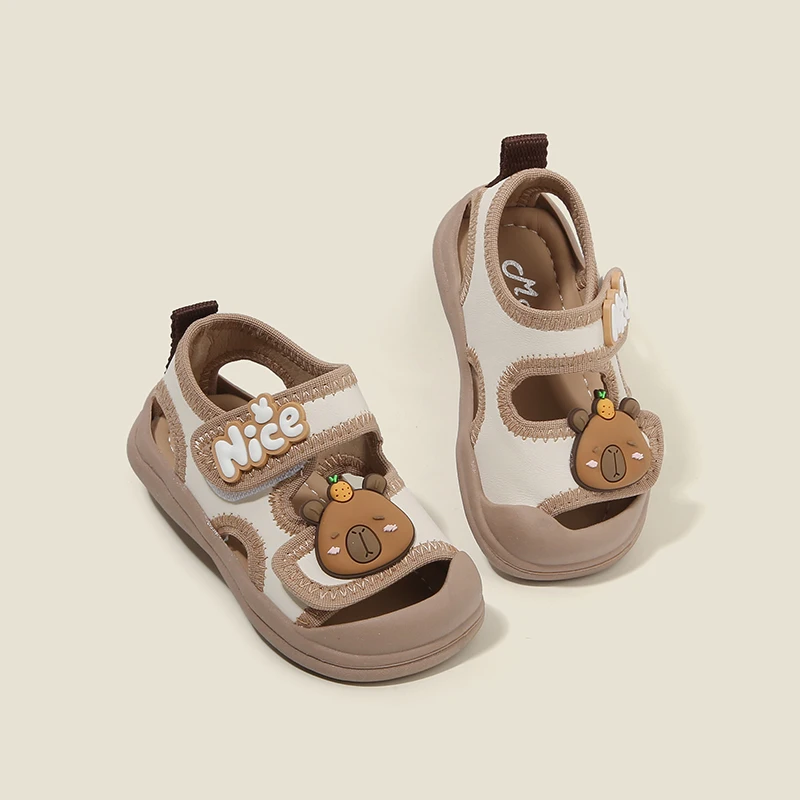 

Children's sandals; baby shoes; anti-kick shoes for infants; girls' summer cartoon; boys' toddler walking shoes