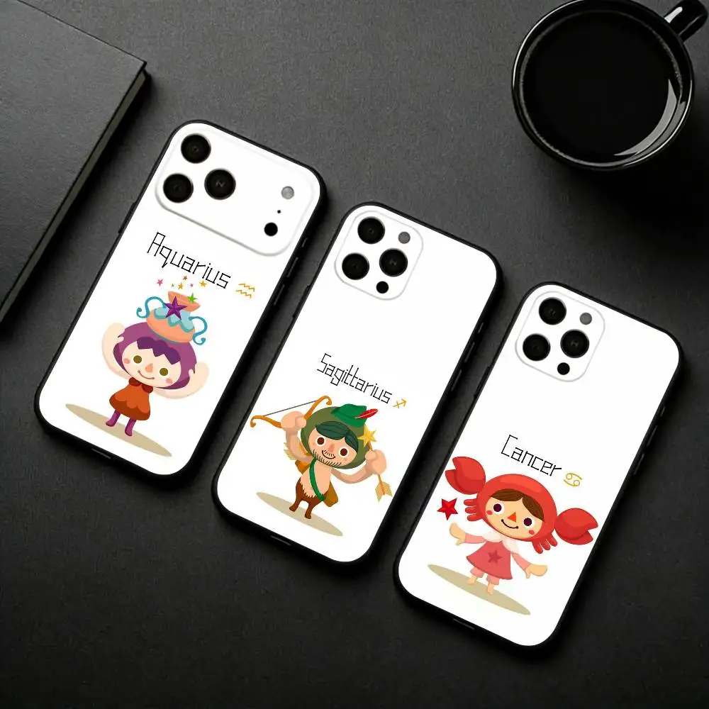 

Astrological sign Phone Case Silicone Soft For IPhone 17pro 16 15 14 13 12 11 X XR Plus Pro Max Plus