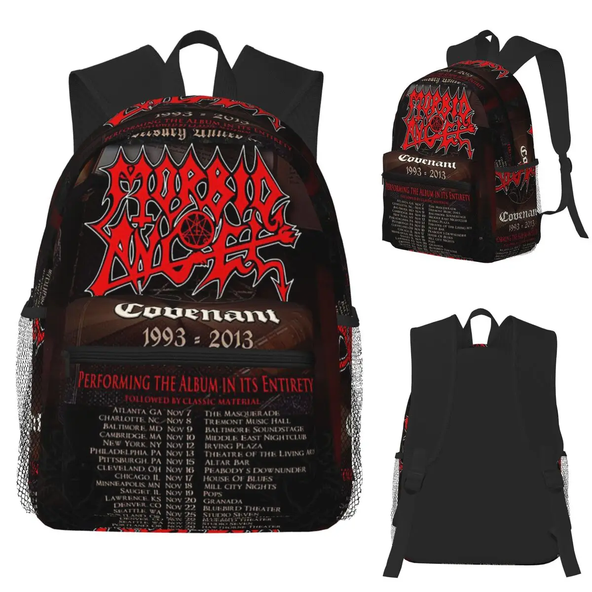 

MORBID ANGEL Heavy Metal Band Студенческий рюкзак Школьная сумка Походный дорожный рюкзак для мужчин и женщин Модная сумка для книг Сумки на плечо