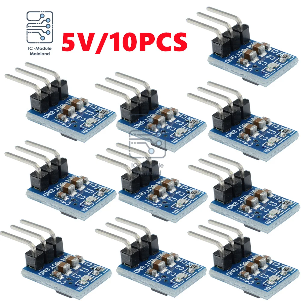 DC4.5V-7V do 3.3/5V Moduł Step-Down Regulator Napięcia w dół Zasilacz Buck Module 3-pins AMS1117 800mA Regulowana płytka Boost