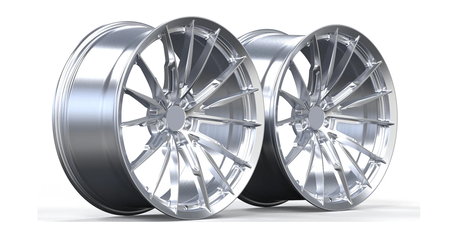 Finitura lucidante personalizzata Ruote per auto da corsa da 18-26 pollici Cerchioni forgiati 5 * 130 con labbro lucido