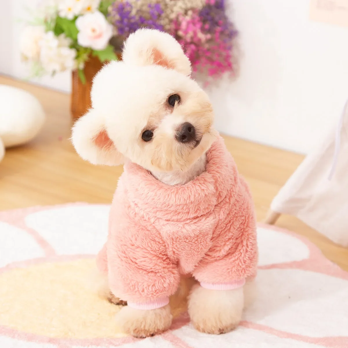 Soft Pet Warm Winter Clothes Cute Puppy Sweater Cat Apparel Coat Jumper Jumpsuit Vest Clothes for Yorkie Small Medium Large Dog