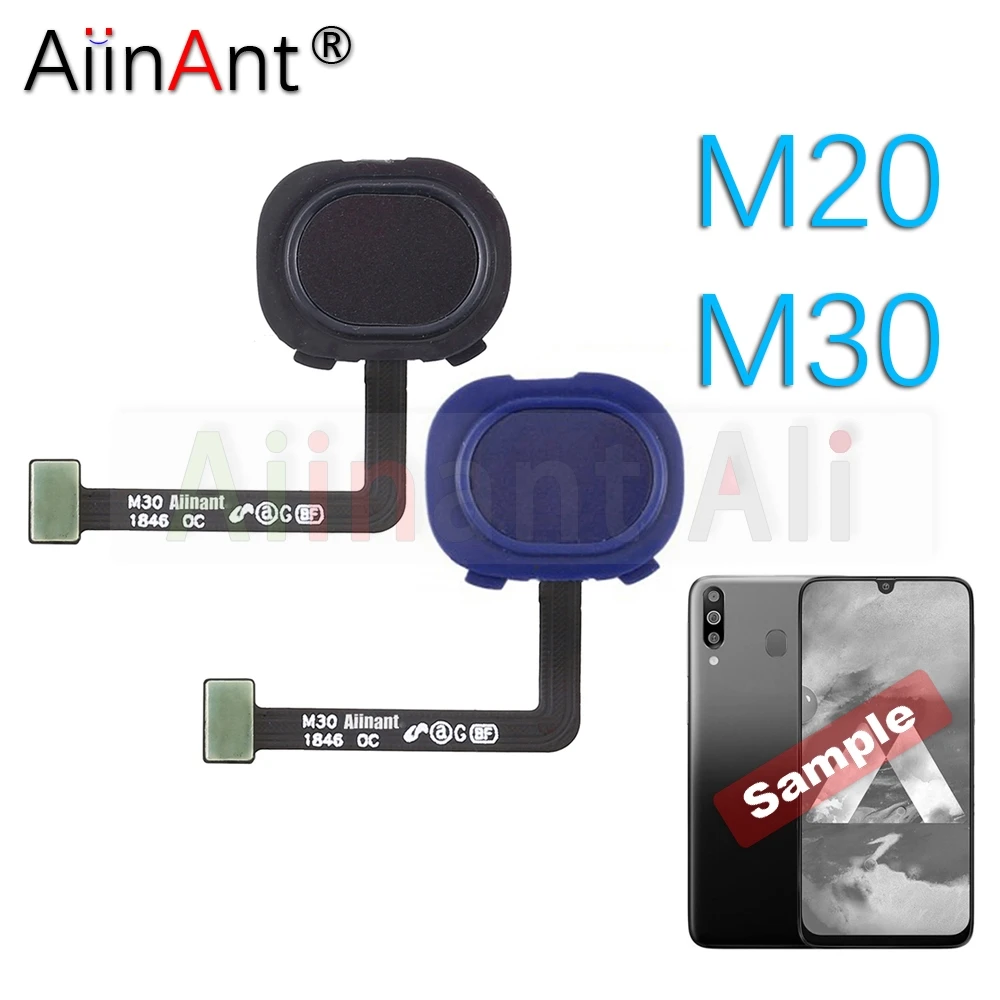 AiinAnt Back Home Button Touch ID Key Fingerprint Sensor Flex Cable For Samsung Galaxy M20 M30 A40s M305F M305 M205F M205