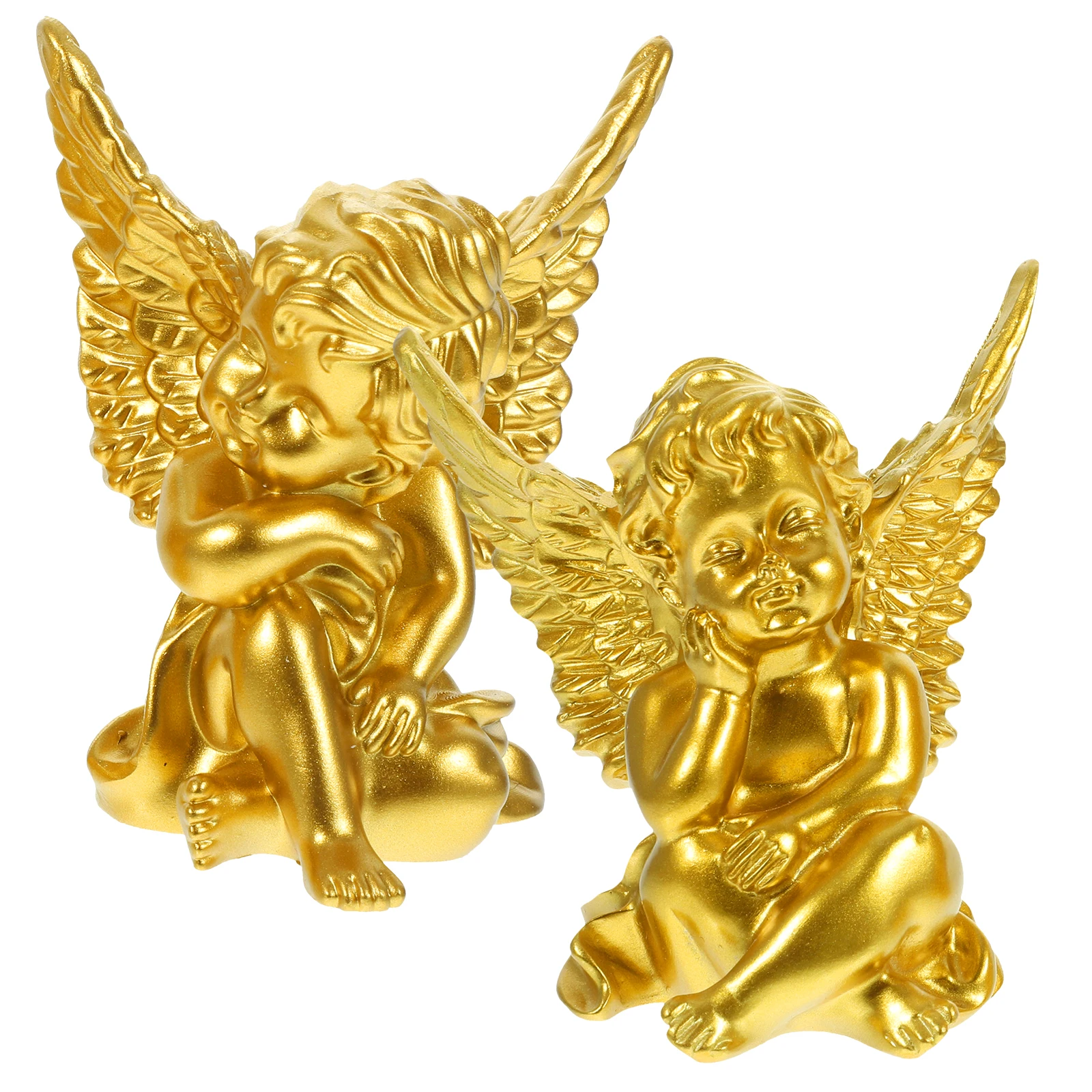 

2pcs Statues Decor Wedding Gift Resin Resin Angel Ornament Statue Angel Figurine Adorable Angels Ornaments