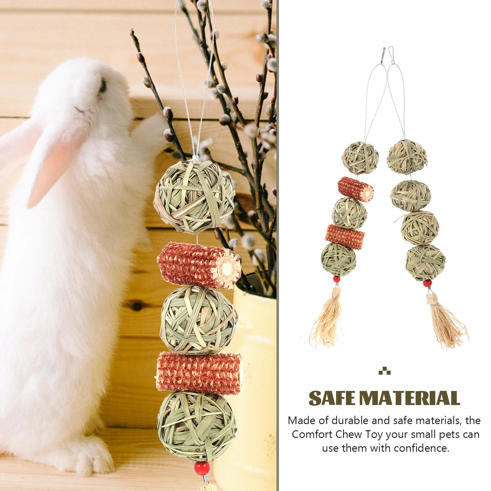 2 قطعة كرات مضغ الحيوانات الأليفة الصغيرة الهامستر أرنب خنزير غينيا الأسنان طحن العض مضغ لوازم قفص اكسسوارات للأرانب