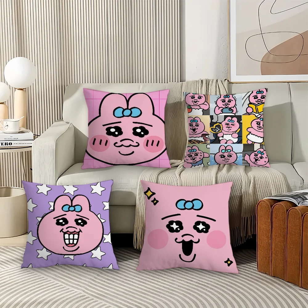 

Cartoon cute O-Opan C-Chu U-Usagi Pillow Case Office Cushions Suitable For Sofa Car Bedroom Decorative Cushion Cover