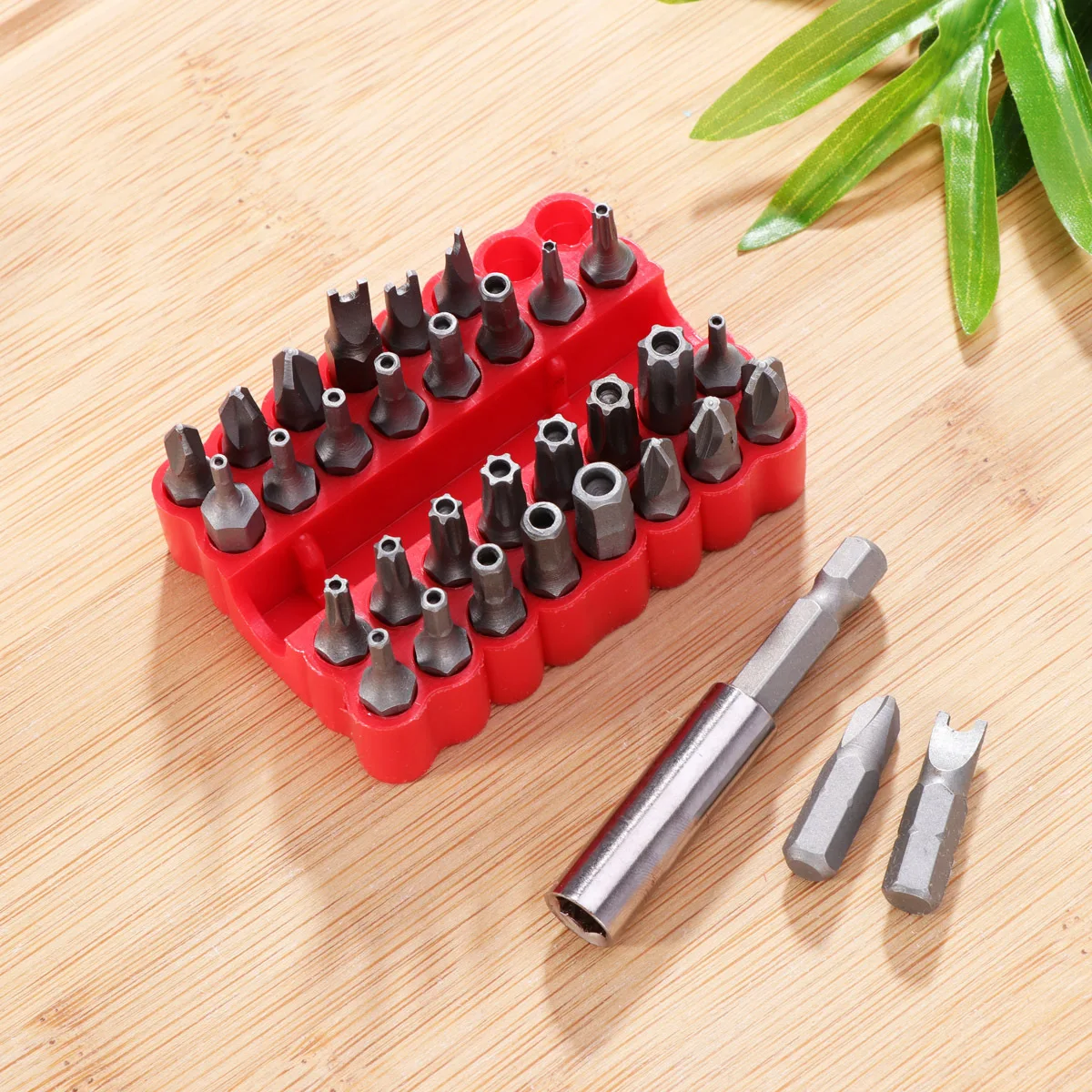 

33 pcs Security Bit Set Tamper Proof Magnetic Extension Bits For Cordless Drills Hex Star Screwdriver Tool Organizer