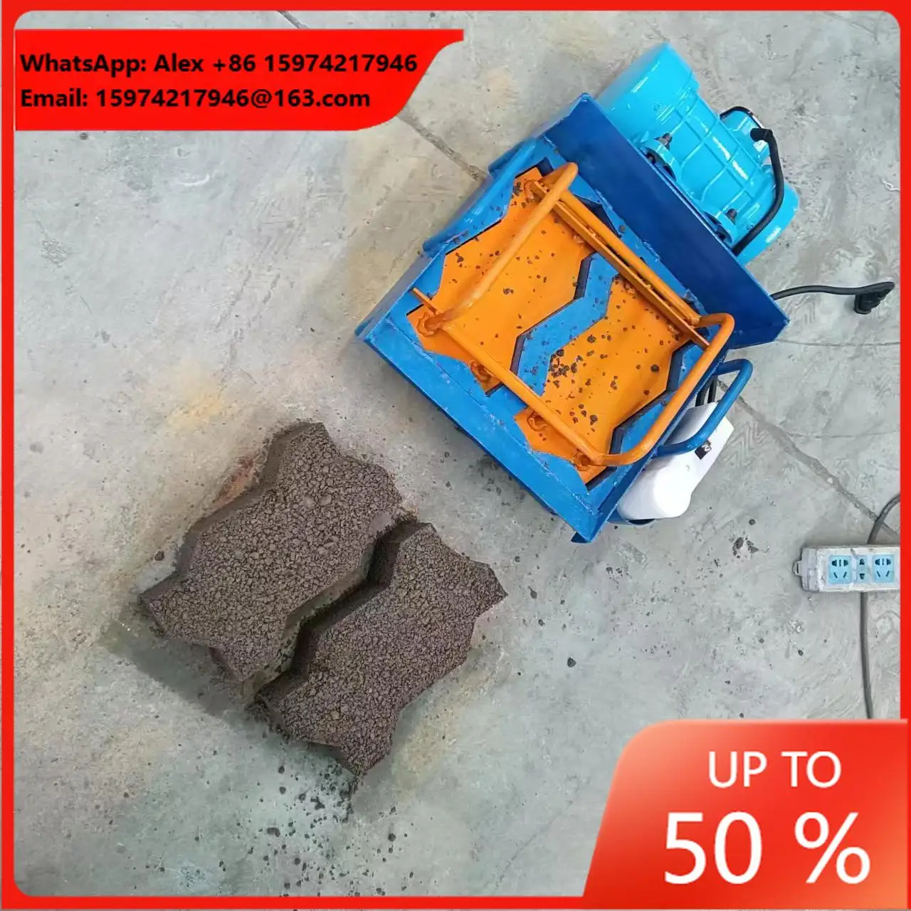 QT Small Manual Cement Brick Production Line Paving Block Maker Core Motor Mold Sand Raw Material 220V/110V