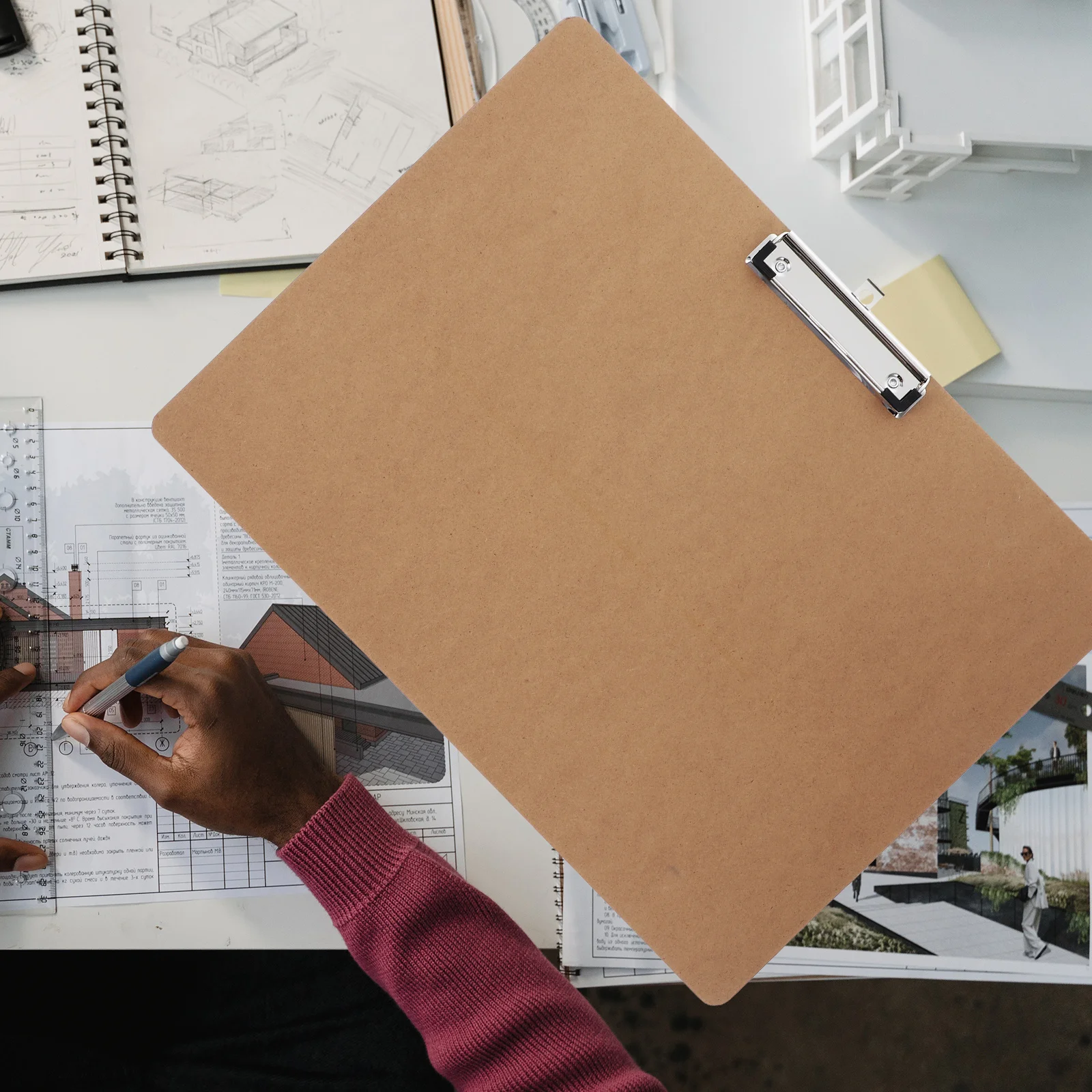 

A3 Clipboard with Metal Clip Heavy Duty Writing Board for Office Use Kitchen Document Organizer Drawing Notepad