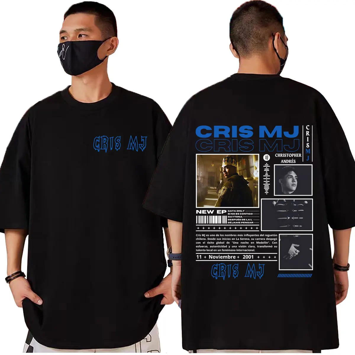 

Singer Cris Mj Merch T Shirt Men Women Clothing Fashion Pop Music Short Sleeve T-shirt High Quality Cotton Oversized T-shirts