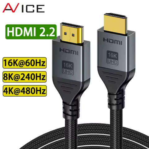 16K HDMI-Compatible Cable HDMI 2.2 Cable 16K@60Hz 8K@240Hz 4K@480Hz 96Gbps Adapter for Apple TV PS5 Splitter Switch Box Laptop