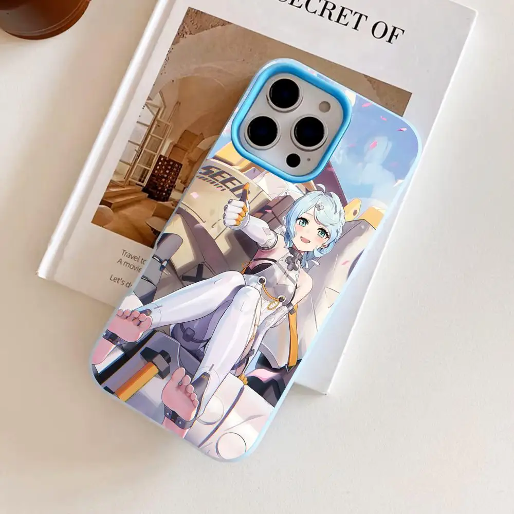 

Чехол для телефона Zenless Zone Zero Seed Jelly, двухслойный, светло-голубой, для iPhone 17 16 15 14 13 12 11 Air Pro Max Plus