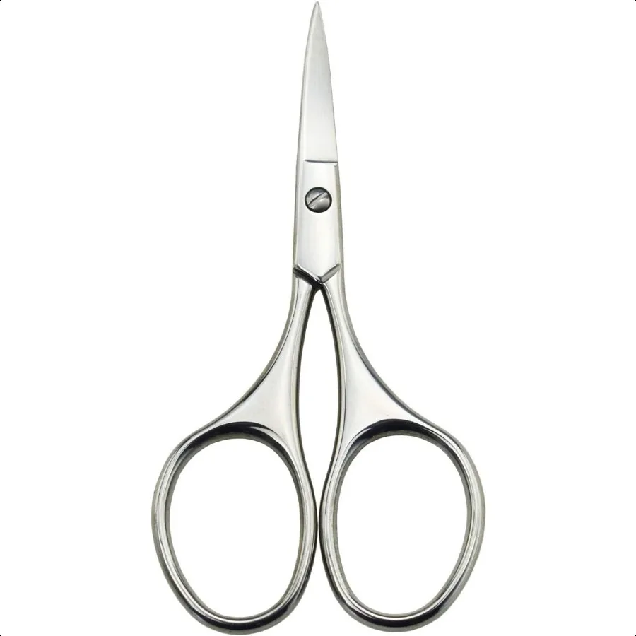 

Ножницы-триммеры для волос в носу, ножницы с круглым кончиком 3,4 дюйма для ушей, бровей, бороды, усов, стрижки, многофункциональные круглые ножницы для личной красоты H