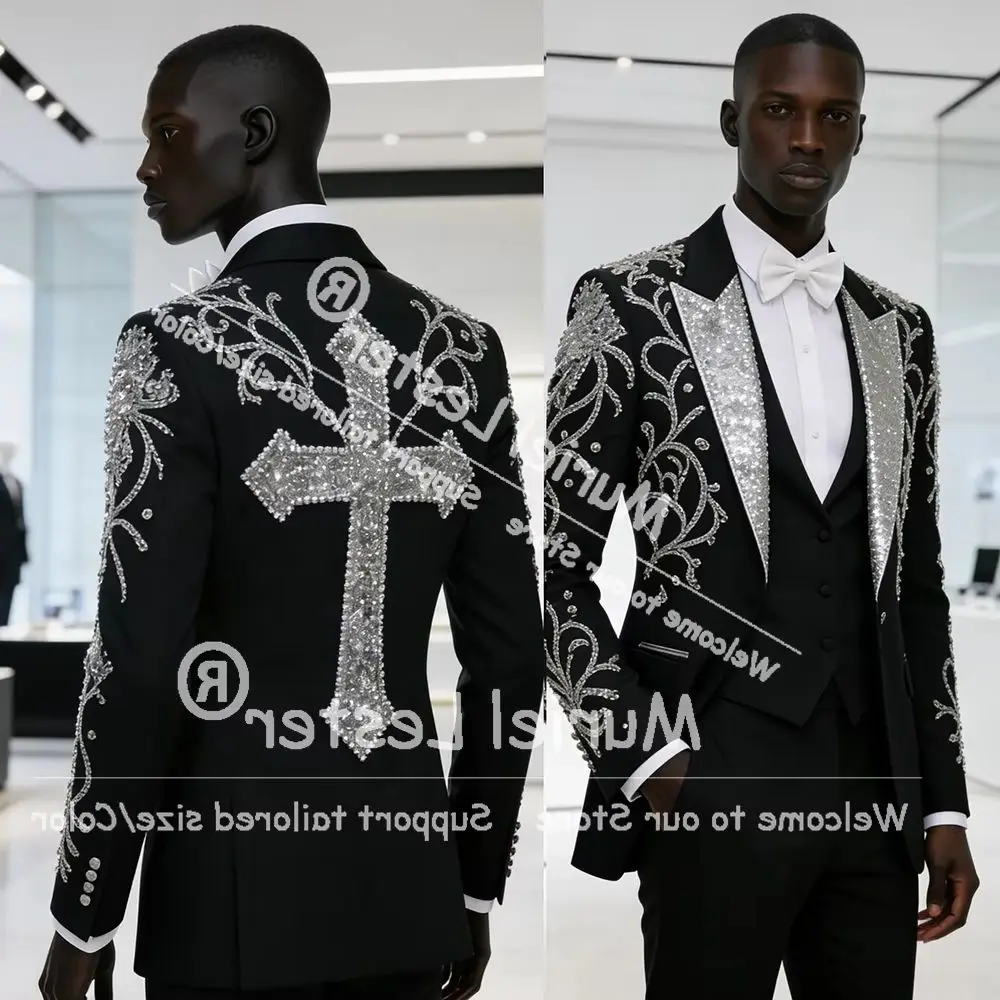 

Роскошный мужской костюм для свадьбы: золотистый бархатный пиджак с бисером и брюки, комплект из 2 предметов, формальная одежда для жениха, смокинг, индивидуальный пошив, Ropa Hombre