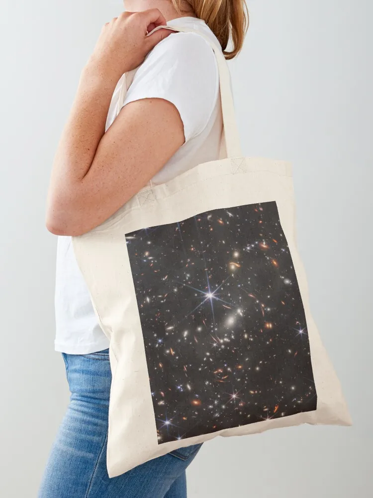 

James Webb Space Telescope Deep Field Tote Bag canvas bags Women's beach bags Shopper handbag cute pouch bag