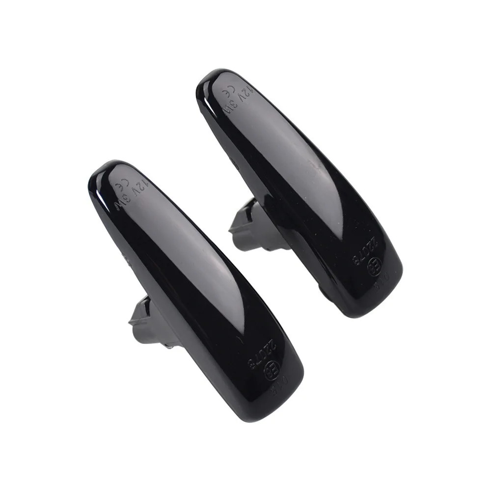 Dynamic Sequential LED Side Marker Light For Mitsubishi Outlander Phantom Amber Flowing Fender Turn Signal Lamp Black ABS Pair