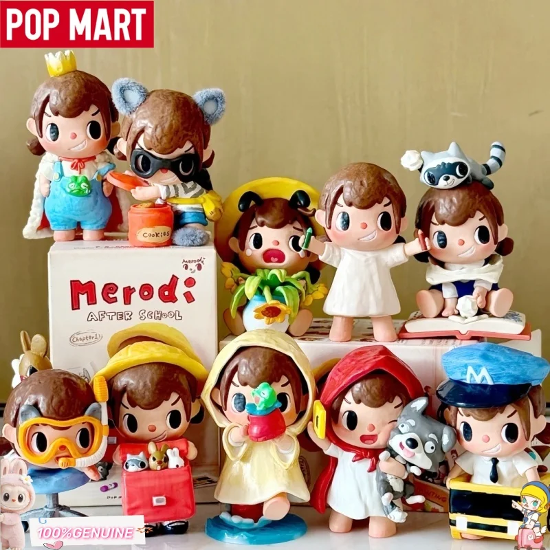 

New POPMART After School Merodi Series 1 Blind Box Kawaii Toy Collectible Figurine Desktop Ornament Mystery Box Birthday Gift