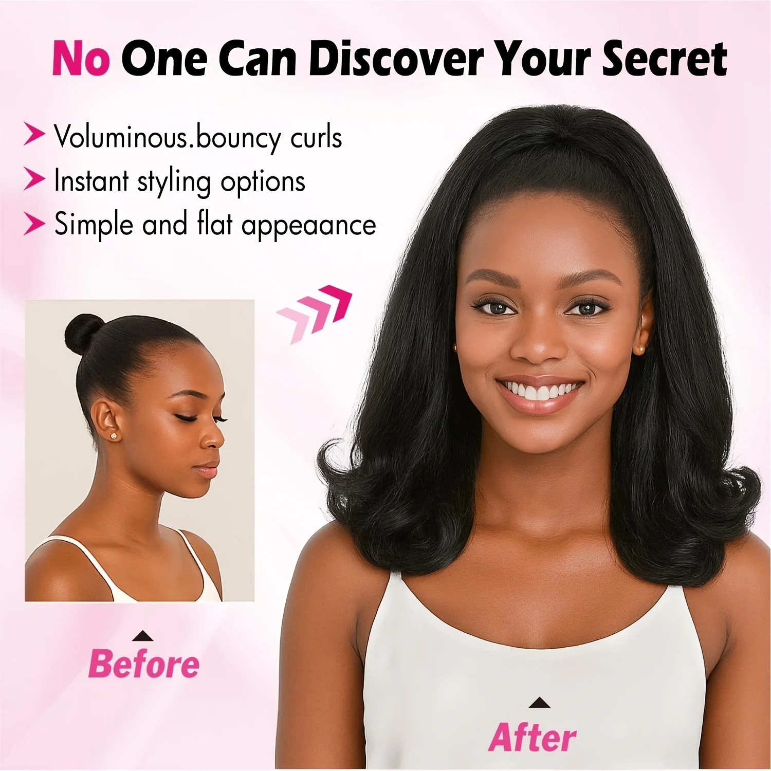 Kinky Straight Drawstring Ponytail Extension for Afro Women Tail Warping Pony Tail Hair Extension Black Ponytail Synthetic