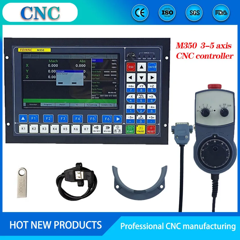 Offline 5-axis CNC controller Engraving machine controller SMC5-5-N-N Support RTCP M350 Support tool magazine tool change G code