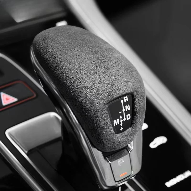 Italy Suede Wrap For Porsche Panamera 971 Interior Car Gear Shift Knob Cover Trim Decoration Sticker Auto Interior Accessories