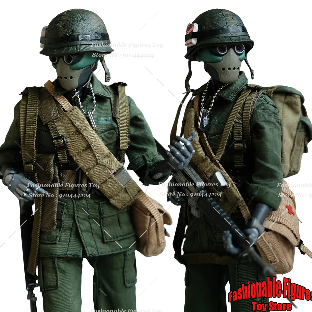 

KAILAB 1/12 Scale Soldier Joe Medical Bag Chest Bag Black Windbreaker Backpack Vietnamwar Clothes Set Fit 6" Action Figure Doll