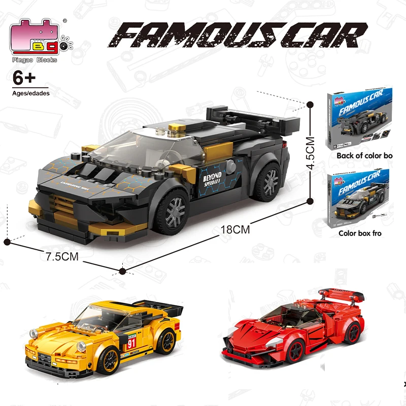 

City Speed Champion Technical Car Sports Racing Car Moc Building Blocks Educational Toys For Kids Boys christmas Gifts