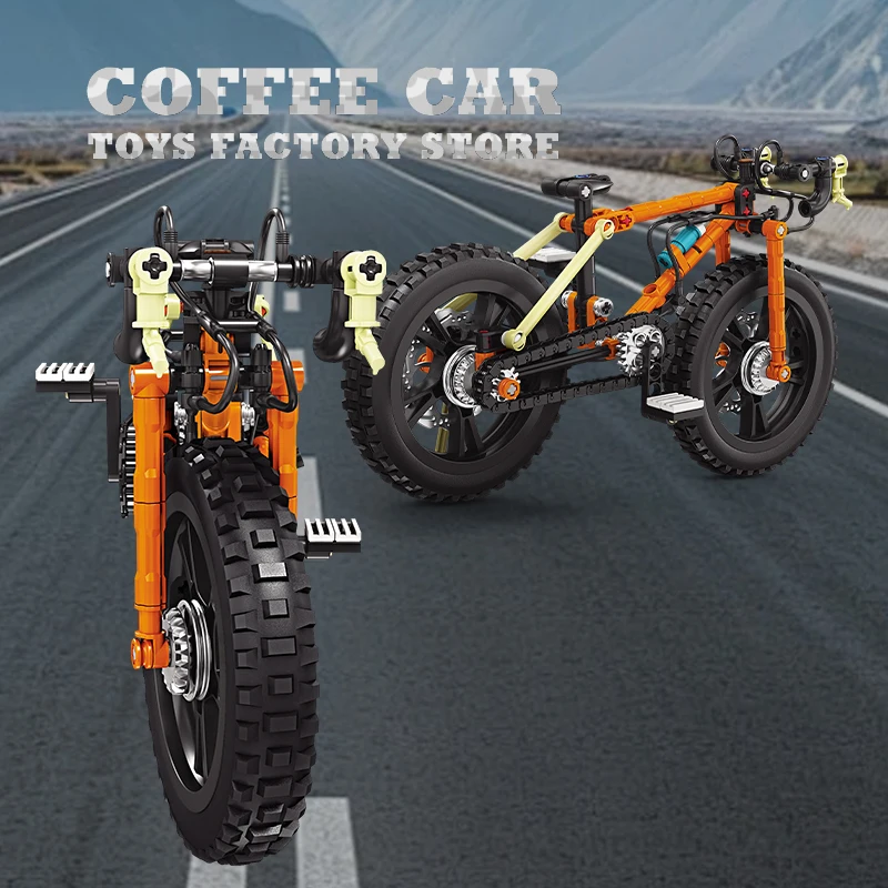 Mechanical Motion Bicycle Building Blocks Set Mountain Bike MOC