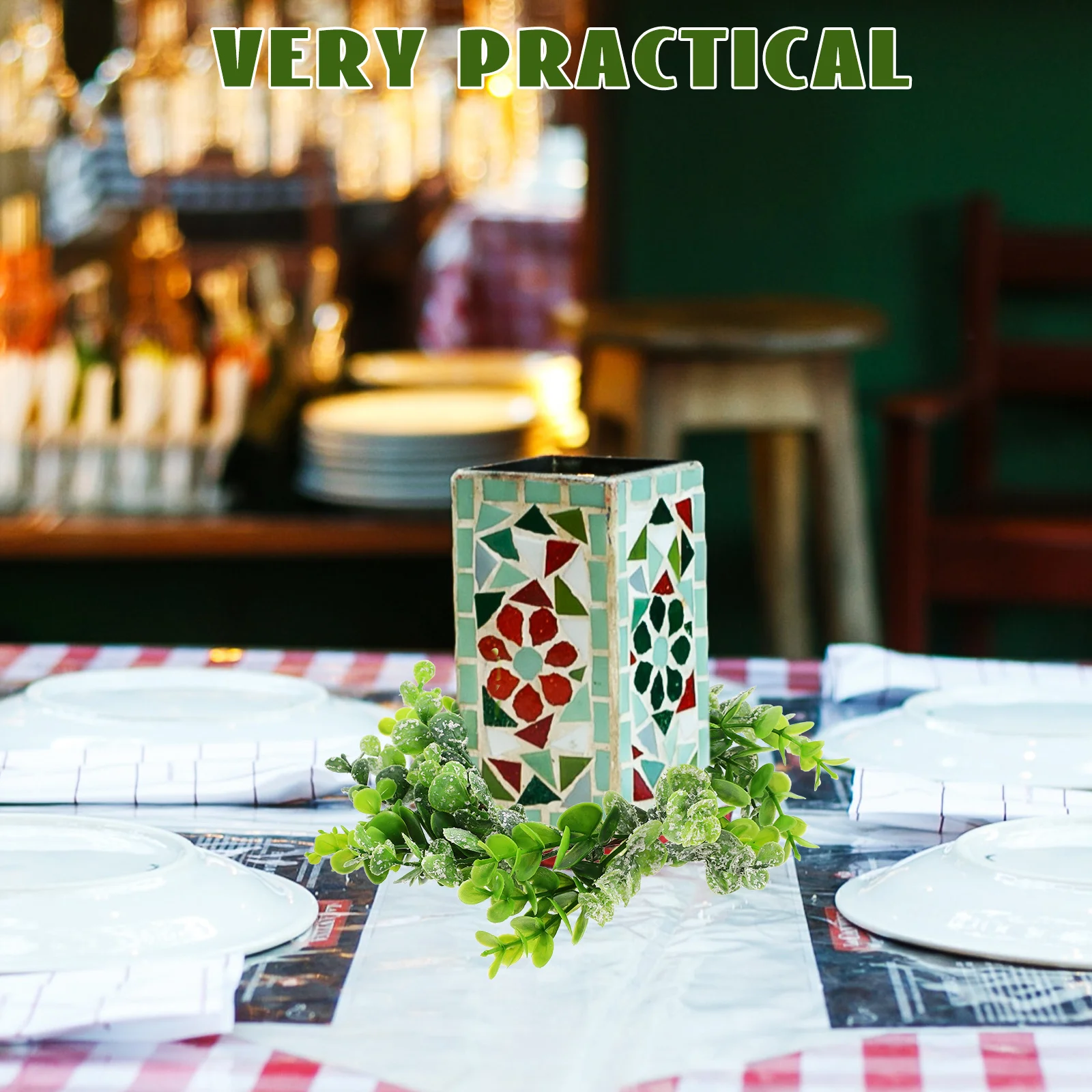 

2Pcs Artificial Eucalyptus Wreath Natural Look Home Scene Layout Front Door Welcome Garland Holder Front Door Wreath