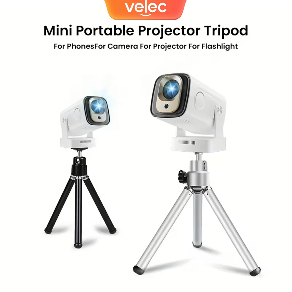 

Кронштейн для мини-проектора Velec для моделей For HY300 PRO+, HY310, HY320, MINI TP360, штатив для проектора 360 ° Вращающиеся регулируемые по высоте аксессуары