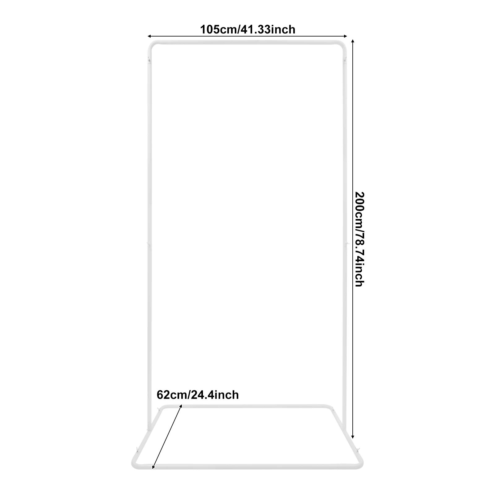 حامل خلفية لحفلات الزفاف باللون الأبيض بطول 2 متر، حامل زهور بإطار معدني مستطيل بطول 5 كجم لتزيين كشك الصور للحفلات