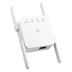 Repetidor WiFi inalámbrico de 5Ghz, enrutador de 1200Mbps, extensor de amplificador de señal WiFi remoto de 2,4G, 5G, 802.11N