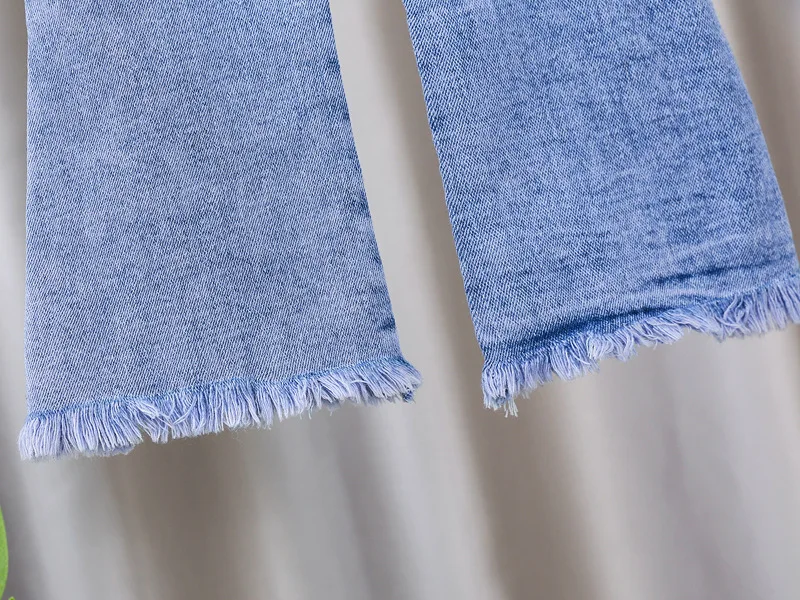 2026 Neue Mädchen-Jeans Kinder Frühling Herbst Mode-Jeans Schlaghosen Mädchen Hochwertige Schleife Freizeit Lange Hosen 0-5 Jahre – Detail 22