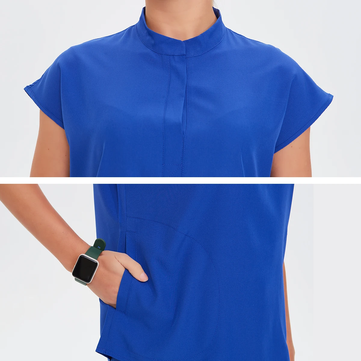 แฟชั่นเครื่องแบบหมอพยาบาลชุดขัดโรงพยาบาลผ่าตัดทันตแพทย์ชุดพยาบาลคลินิกร้านเสริมสวย Workwear Medical Scrubs S22