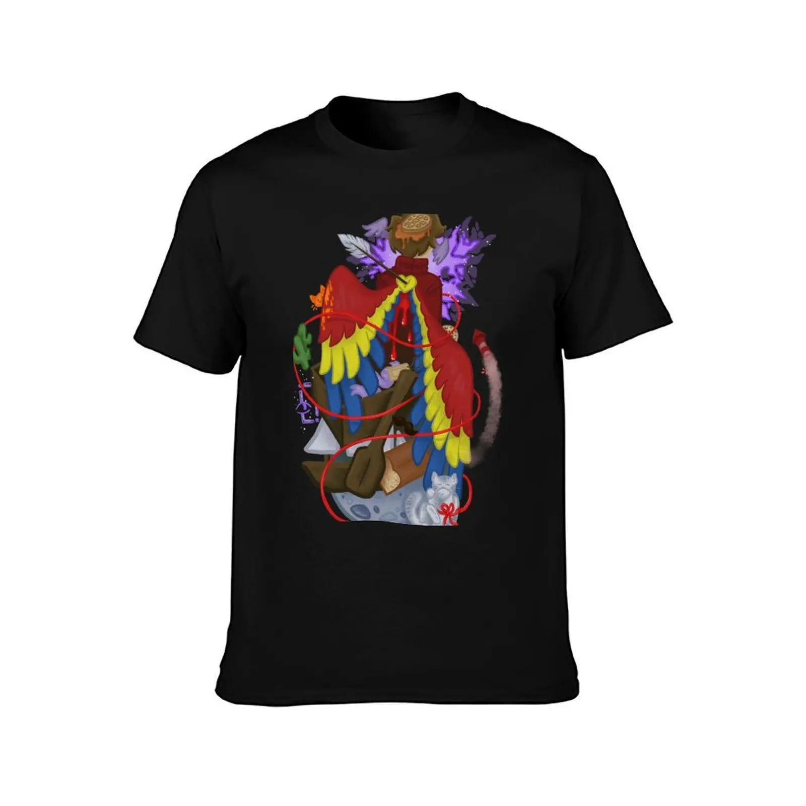 Grian References (Hermitcraft S8-9/Life Series/Hardcore/MCC/Evo) (paper texture) T-Shirt, Summer Casual Cotton Tee, 100% Cotton
