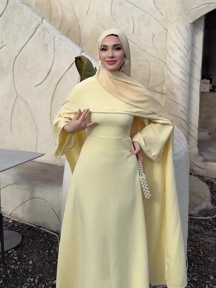 

High Quality Long Sleeves Dresses Spring Women High Waist Pullover Loose Knee Length Dress Autumn Bell Sleeve Long Dress