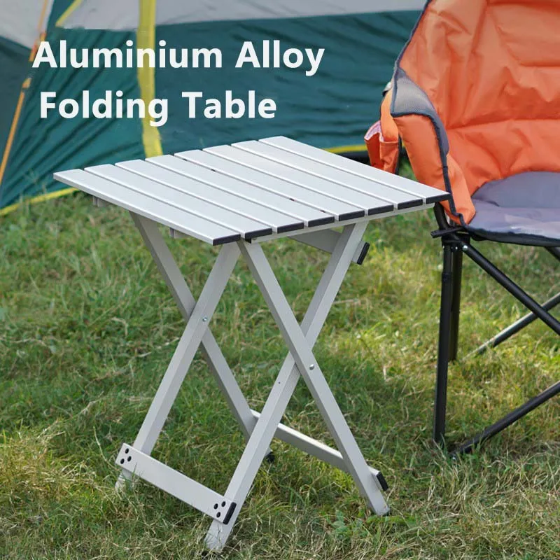 Outdoor Camping Aluminium Folding Table Travel Portable Lightweight Table Family Park Picnic Square Table